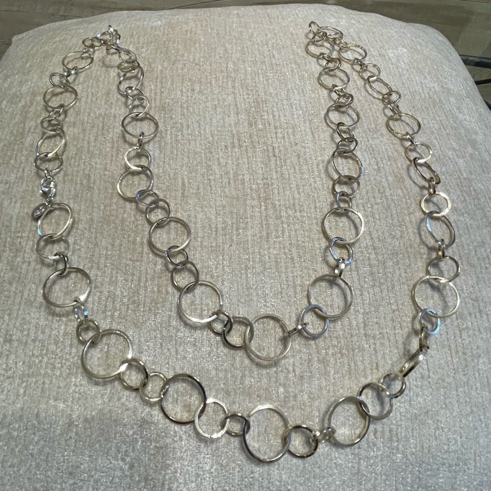 Alfani silver tone long necklace- like new!